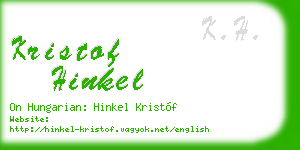 kristof hinkel business card